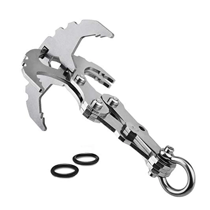 

Gravity Hook Grappling Hook Stainless Steel Climbing Claw Carabiner Survival Folding EDC Tool for Outdoor Life