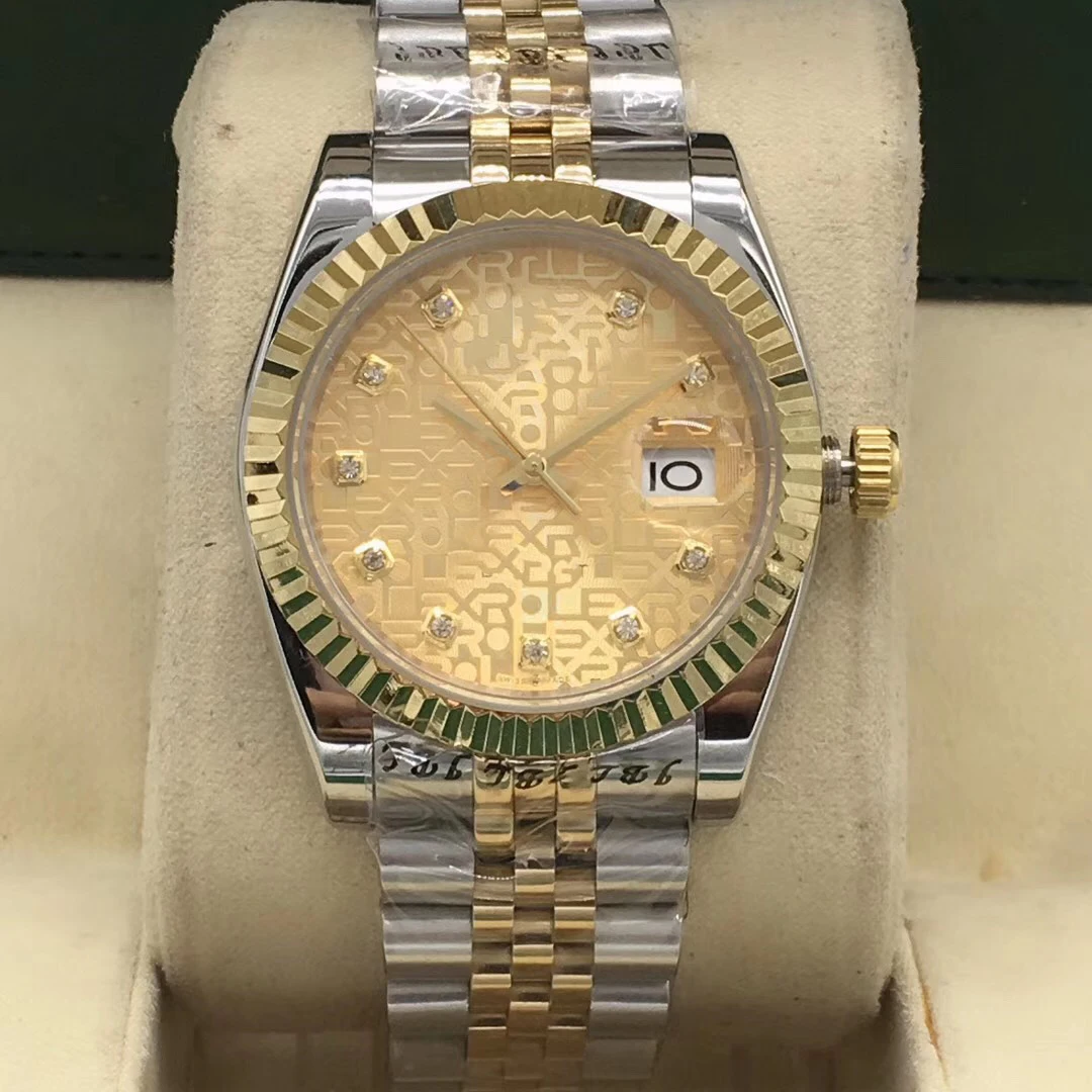 Топ Роскошные мужские часы розовое золото Datejust автоматические механические юбилейный браслет женские мужские бриллиантовые Дизайнерские наручные часы - Цвет: 7