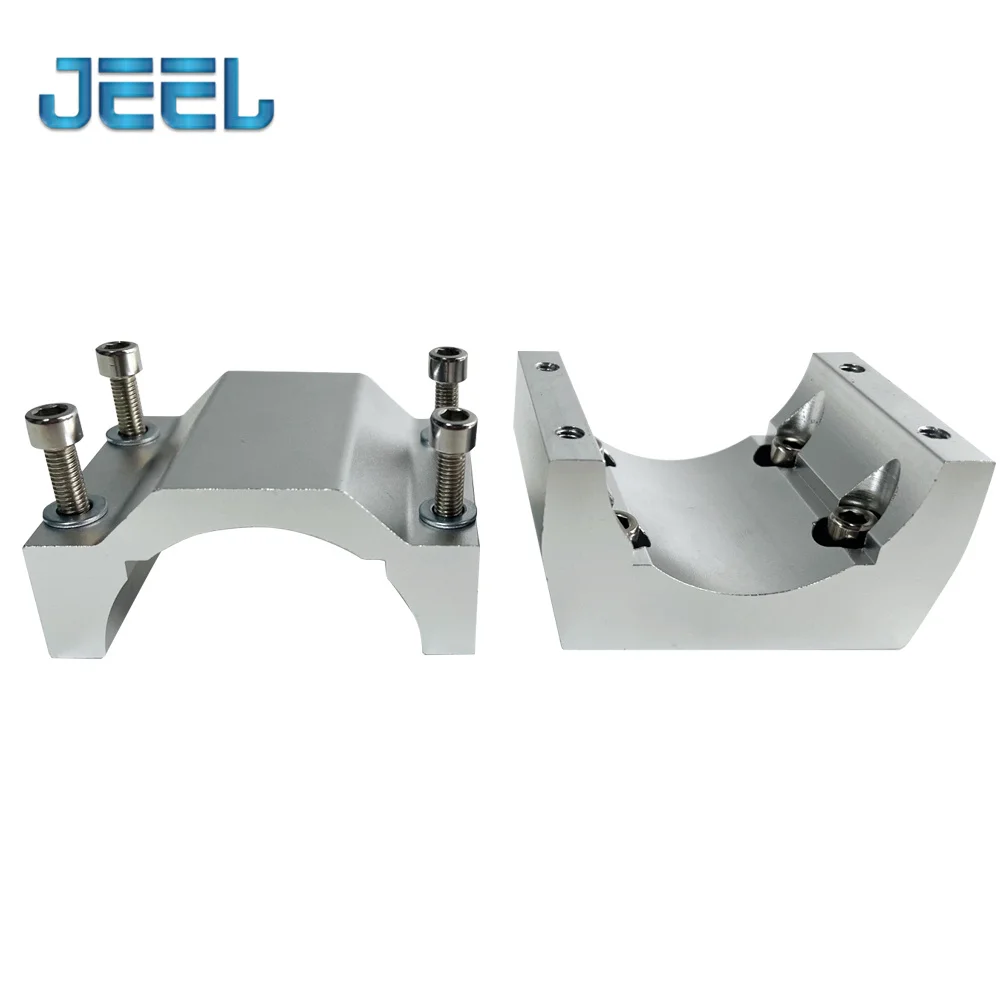 Cutting Bracket Spindle Motor 52mm Aluminum Spindle Clamp Motor Bracket with 4pcs Screw for CNC Engraving Router Machine Motor Mounting Holder