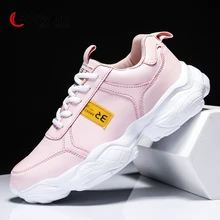 WWKK/ г.; Осенняя женская обувь; спортивная Женская прогулочная Обувь На Шнуровке; женская обувь на плоской платформе для треккинга; женские уличные кроссовки