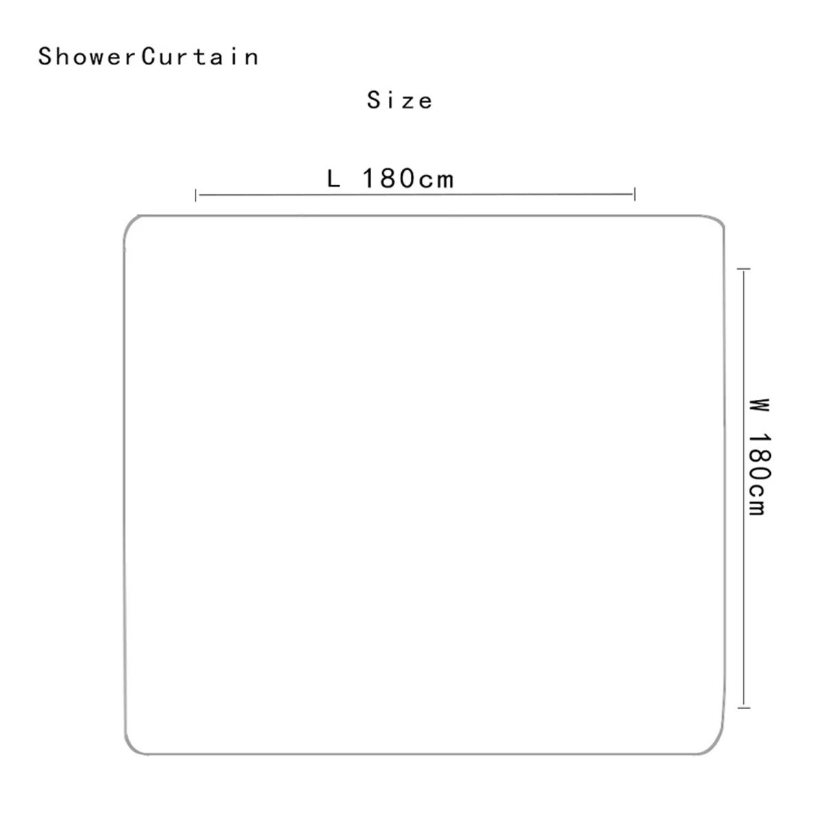 

Set Home Decor Toilet Bathroom Rug + Lid Toilet Cover + Bath Mat & Mildew-proof Waterproof Shower Curtains 180cm