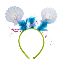 AliExpress Хэллоуин карнавальный детский жакет из денима для девочки; океанов Цвет жемчужная раковина резинки для волос