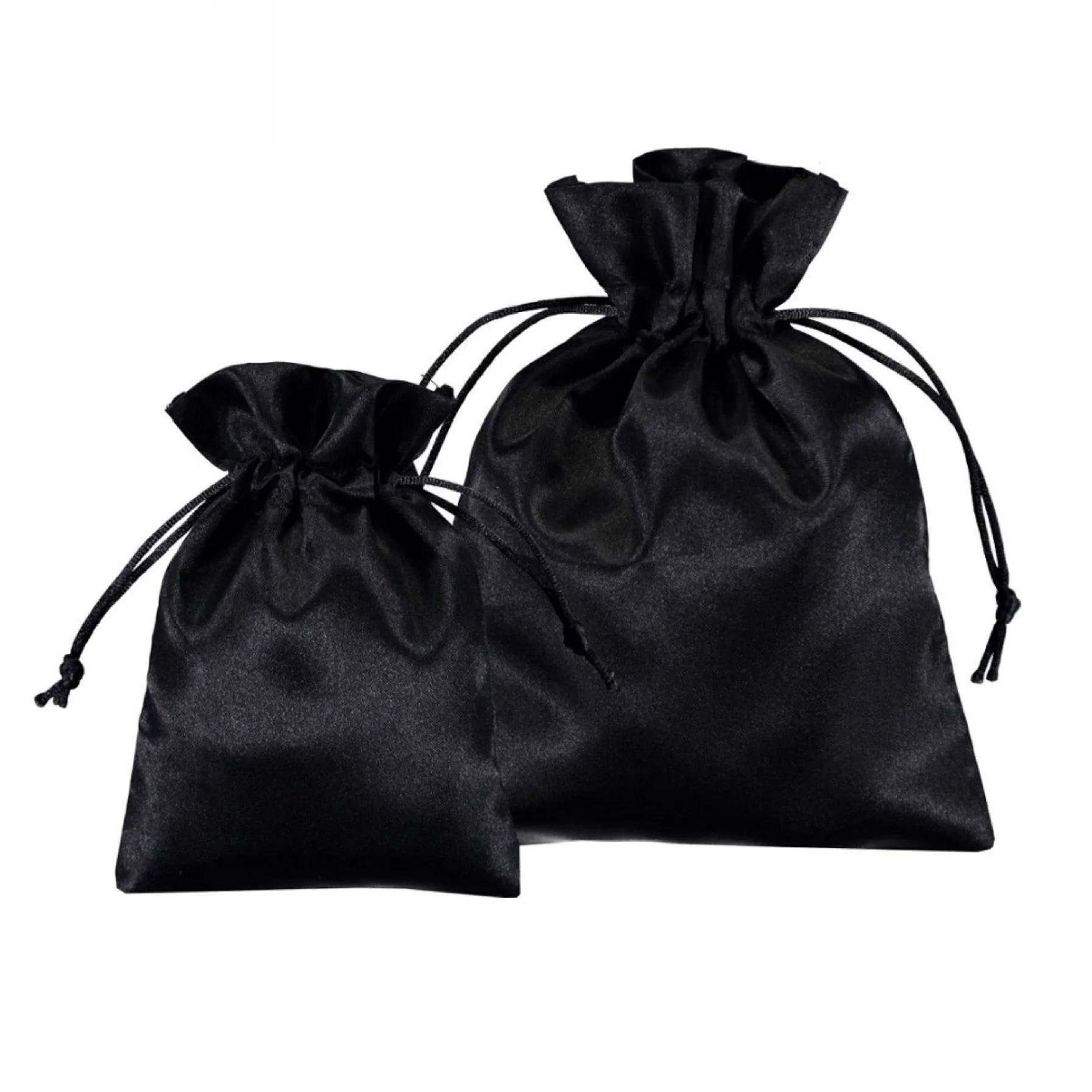 

Silk bags Jewelry Satin Bag Product Packaging Pouches Custom Logo Drawstring Bags Wholesale