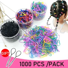 1000 шт./пакет ребенок резинки для волос одноразовые резинки для волос обувь для девочек хвост держатель резинки для волос модные аксессуары для волос