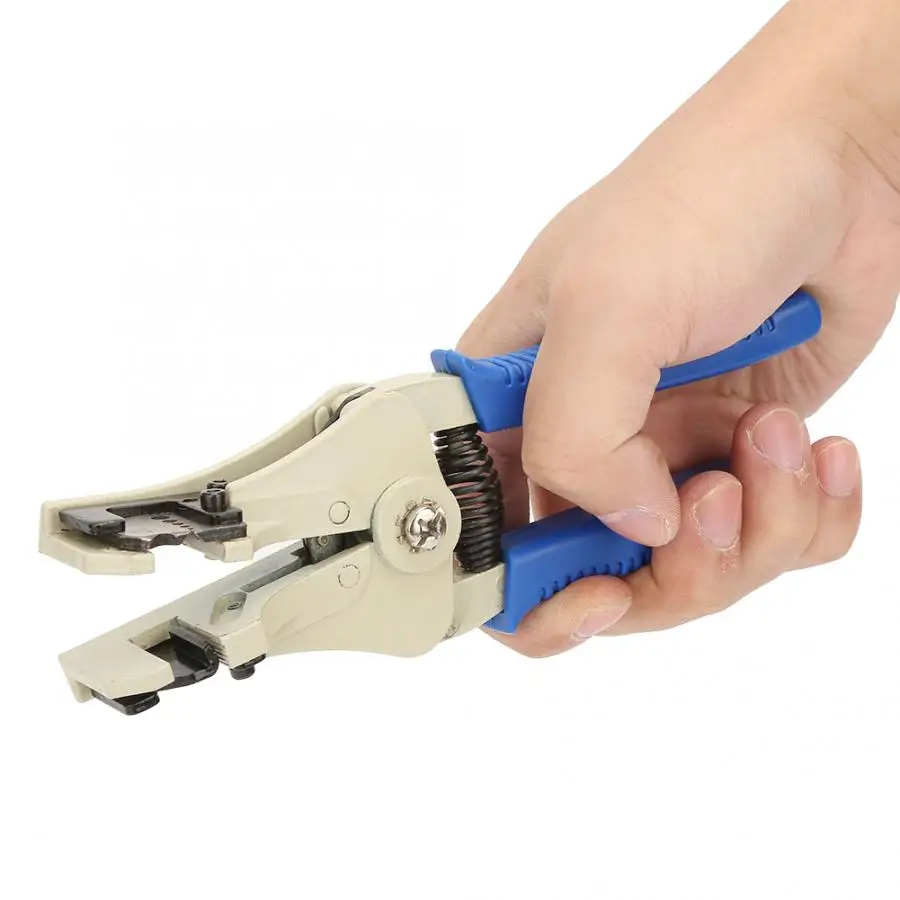 

TPR Adhesive + Zinc Alloy Cable Wire Stripper Cutter Crimper Automatic Multifunctional Terminal Crimping Plier Tools