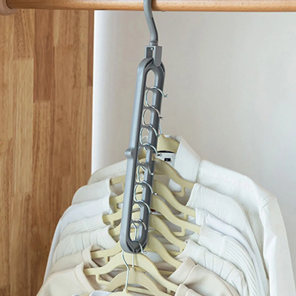 Clothes Hangers Multi-Port Support Clothes Hanger 3D Space Saving Drying Rack Plastic Clothing Hangers Closet Organizer Newest