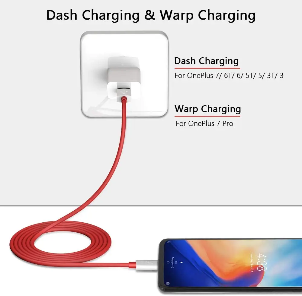 Супер тире кабель USB Type C для Oneplus 7T 7 7pro 6T 5T 5 3T 3 2 Кабель Usb 1 5V 4A Быстрая зарядка