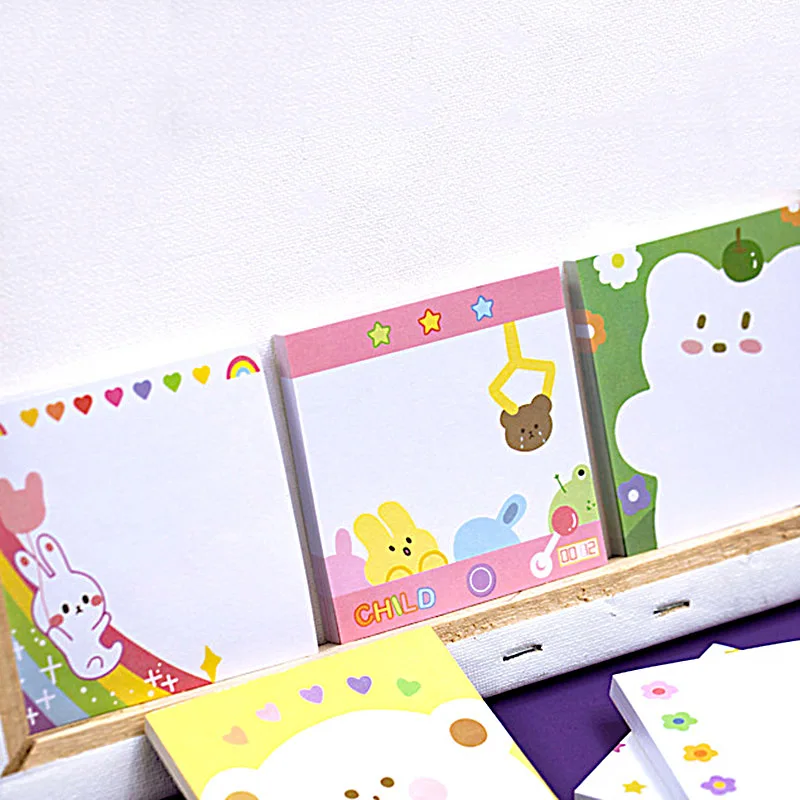 Kawaii животные блокноты милый мультфильм липкие заметки наклейки для письма детей
