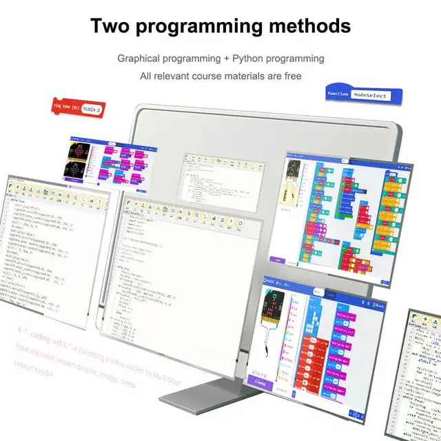 Yahboom 16 in 1 STEM Toy Programmable Robotics Educational Kit Support Python Makecode Programming for Microbit Intelligence Toy 4