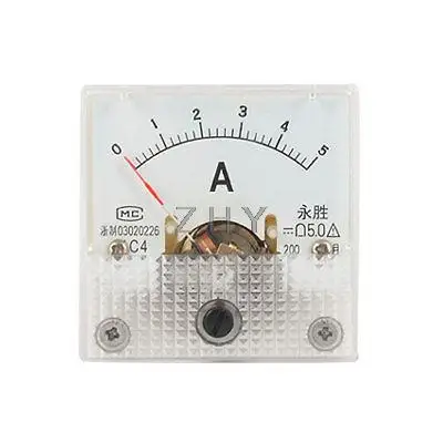 

DC Current 0-5A Analog Panel Meter Ammeter Gauge 91C4