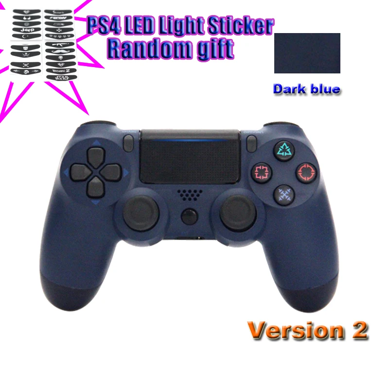 Dark blue Для PS4 контроллер беспроводной геймпад для Playstation Dualshock 4 джойстик Bluetooth геймпады V2 для PS4/PS4 Pro Silm PS3 PC Игры - Цвет: Dark blue