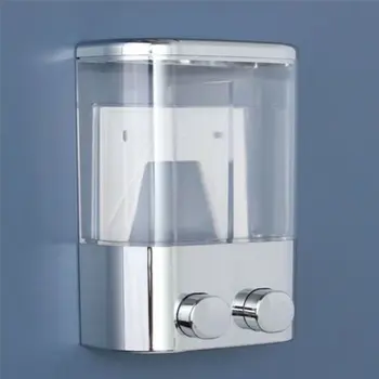 

Double Wall Mount Soap Shampoo Shower Gel Dispenser Liquid Foam Lotion Bottle