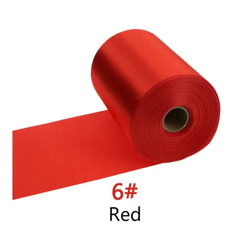 25Meters/Roll 8cm/10cm/15cm Silk Satin Ribbons DIY Wedding Chair Sashes Christmas Gift Wrapping Decoration Silk Ribbons Ruban 6-Red