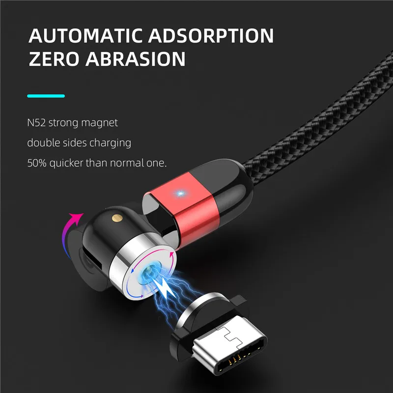 GTWIN Magnetic Type C&Micro USB Cable For iPhone Samsung Xiaomi Fast Charging Mobile Phone USB Cord New 360º+180º Free Rotation GTWIN Magnetic Type C&Micro USB Cable For iPhone Samsung Xiaomi Fast Charging Mobile Phone USB Cord New 360º+180º Free Rotation