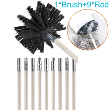

Soot Flexible Flue Brush Cleaning Rod Black + White Nylon Highly elastic