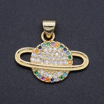 

5pcs/lot 22x20mm 100% CZ Zircon DIY Jewelry Star Galaxy Charm Pendant Wholesale Necklace Making Charms Top Quality