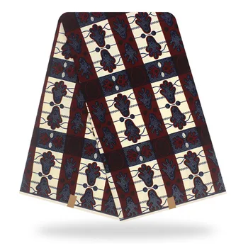 

Wholesale price party cotton wax textile for sewing African real wax fabric SWV566(6yards/pc)