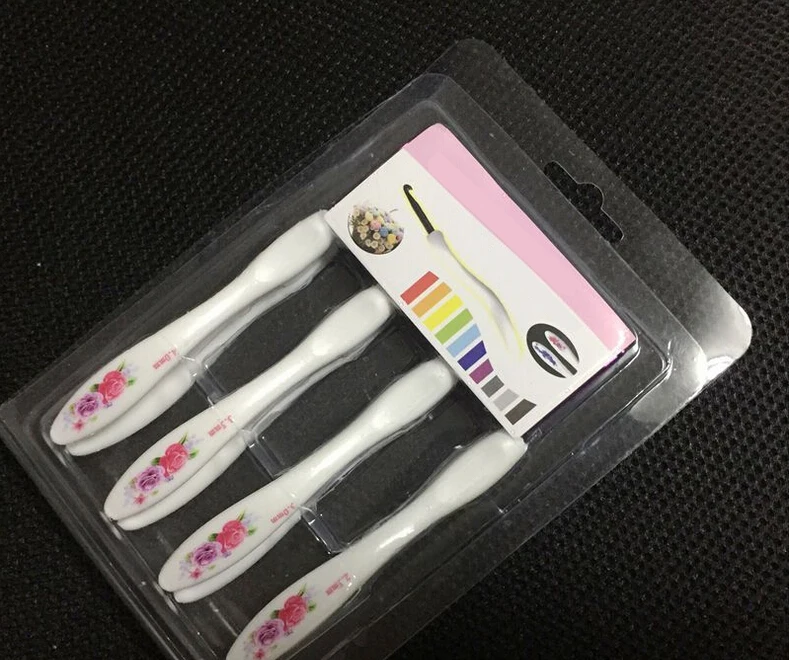New-weaving-tool-little-bending-handle-Printed-crochet-1-0MM-2-75MM-Weave-Plastic-kit-Knitting