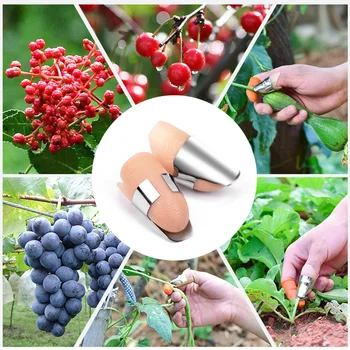 

Silicone Thumb Knife Finger Protector Vegetable Harvesting Knife Plant Blade Scissors Cutting Rings Garden Gloves