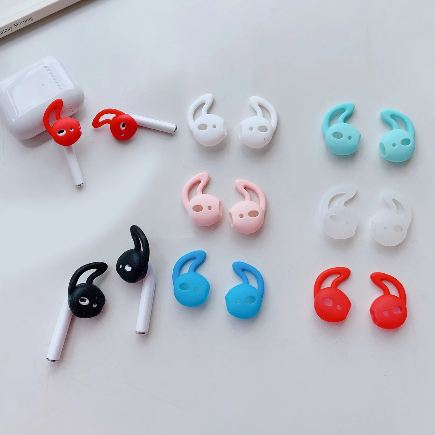 Для гарнитура для airpods Tips противоскользящие мягкие ультра тонкие вкладыши силиконовый чехол для наушников чехол для Air Pods 1/2 Earpods аксессуары