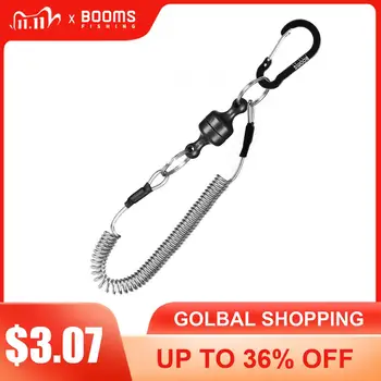 HOT DEAL ❤️ Booms Fishing MRC Magnetic Release Clip Net Holder with Fishing Tool Coiled Lanyard 1.5m Black - discount item 25% OFF Sports & Entertainment