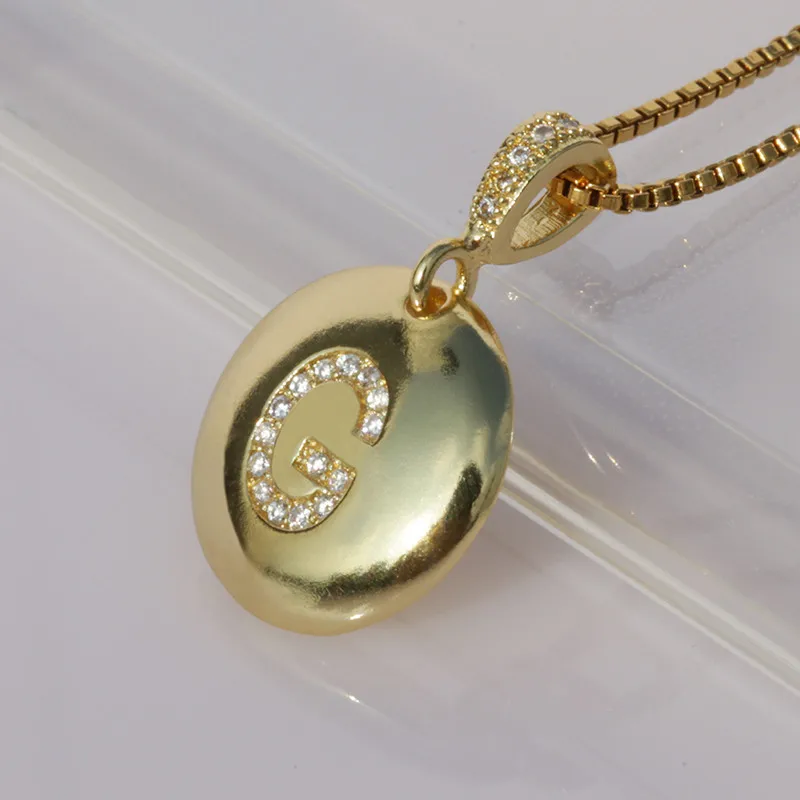 Модное золотое ожерелье с надписью для девочек, 26 букв, Очаровательное ожерелье, s CZ подвески, ювелирное изделие, персонализированное имя, ожерелье - Окраска металла: G