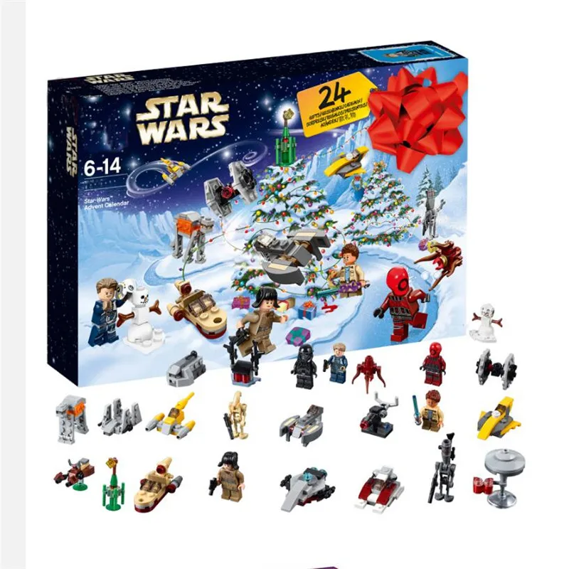 

2019 New Christmas Gift Star Wars Advent Calendar Legoinglys Christmas Santa Claus Building Blocks With Best Toys