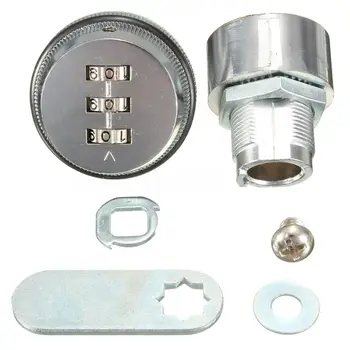 

Zinc Alloy Home Cabinets Drawers 3-Digit Code Combination Cam Lock Keyless Useful High Quality