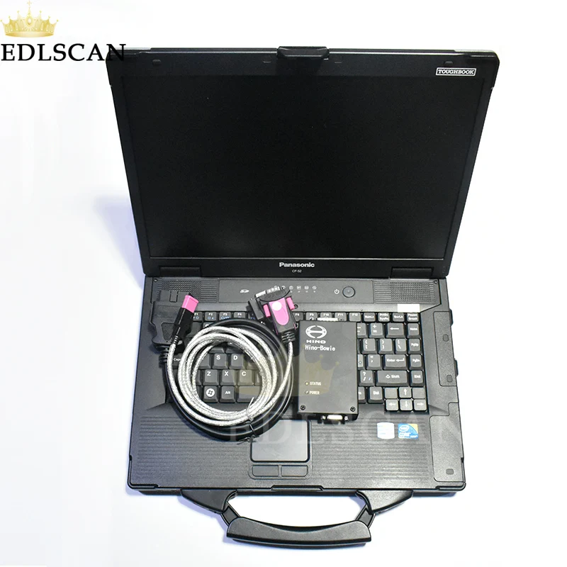 EDLSCAN CF52 с диагностическим проводником для Hino Грузовик Экскаватор диагностический сканер инструмент для Хино Боуи