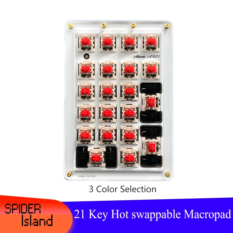 

Hotswap Keyboard DIY 21 Key Hot swappable Switches Removable VIA Mechanical Programmable Macro Keyboard Macropad PS Desinger pad