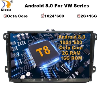 

Octa Core 2G+16G HD IPS DSP android 8 car dvd for vw passat b5 b6 golf 4 5 tiguan polo skoda octavia rapid car radio player