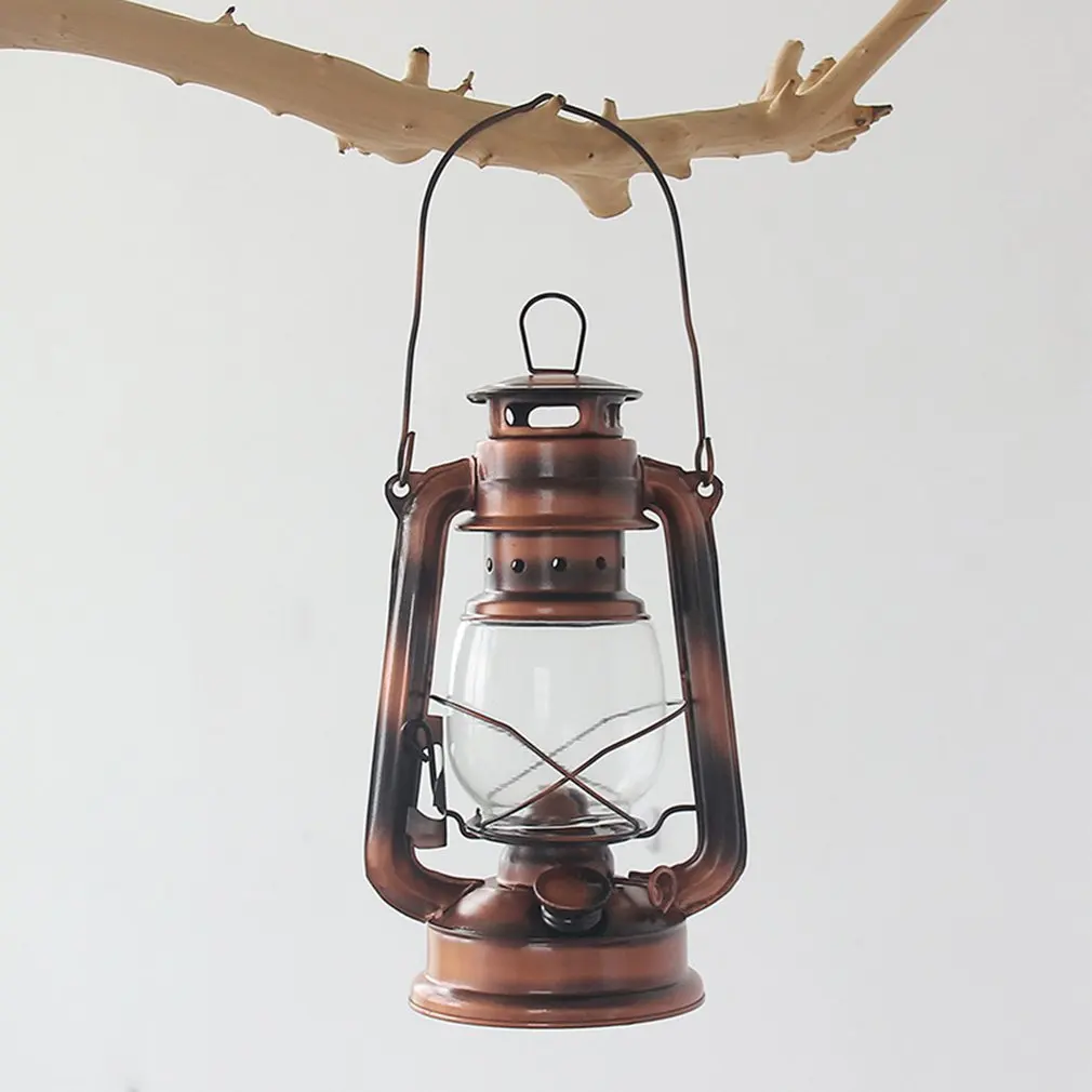 Винтажная керосиновая лампа в стиле ретро из кованого железа, переносная лампа в виде лошади, стеклянная крышка, изделия из металла, украшения для дома