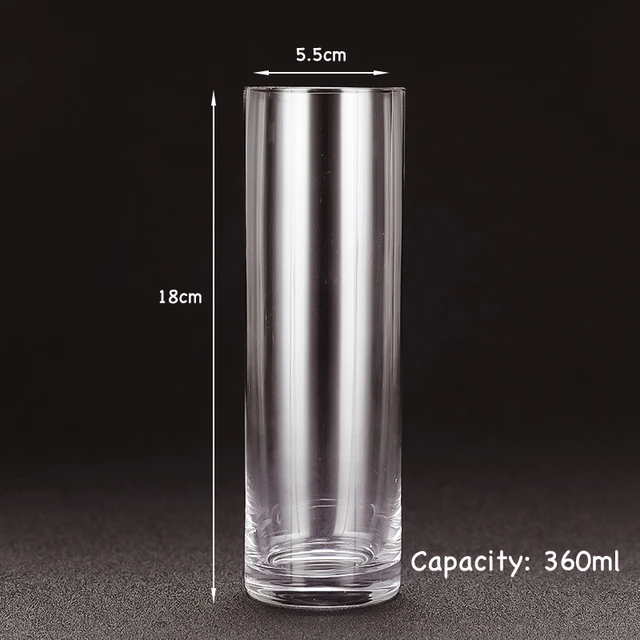 Set of 6, Large Water Tumbler Set, 25 oz Highball Drinking Glasses (Clear)