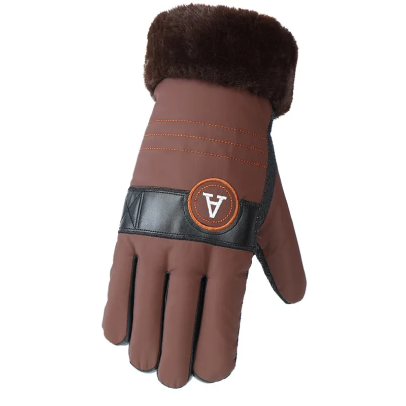 Thermal Winter Gloves for Men Large Warm Ski Gloves Outdoor Fleece Cycling Driving Mittens Bike Snowboard Riding Hiking