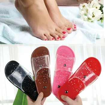

Reflexology Foot Massage Slippers Detox Foot Magnets Relax Bath Non-slip Acupressure Slippers Ant-iCellulite Massager G0219