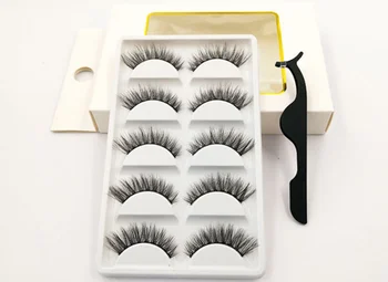 

15 Pairs 3D Mink Hair False Eyelashes with tweezer Thick Wispy Long Fluffy 15/25mm Dramatic Lashes Handmade Eyelash Makeup Tool