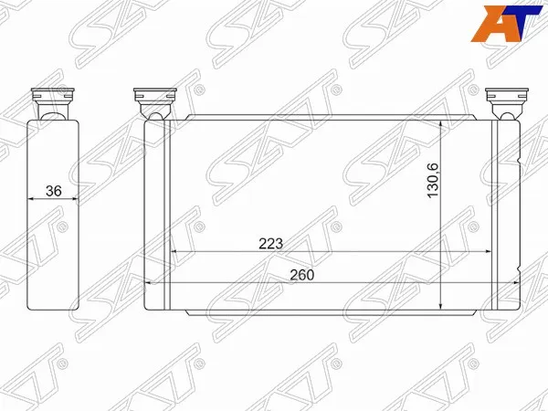 Радиатор отопителя салона TOYOTA DYNA\TOYO ACE XZU301\BZU300\XZU340.. 95-2003 SAT ST-TY67-395-0A | Автомобили и
