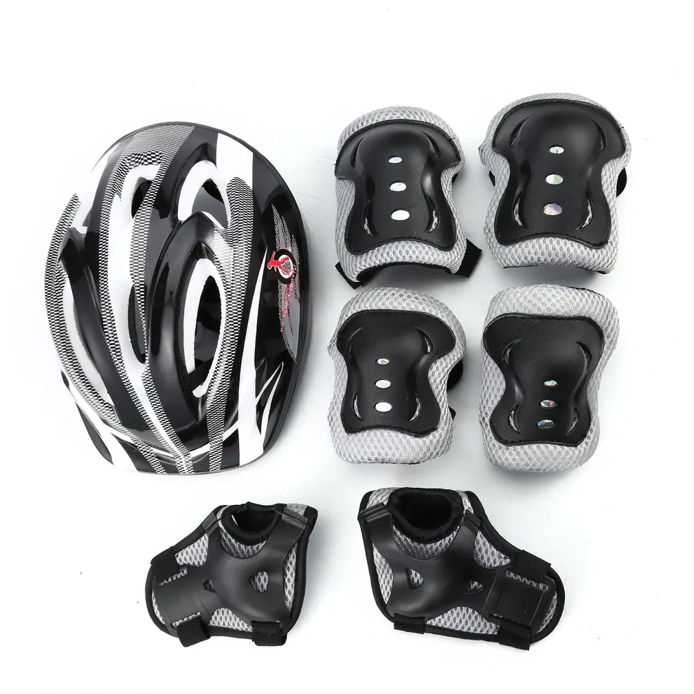 7pcs/set Cycling Skating Protective Gear Pads Knee Elbow Pads Wrist