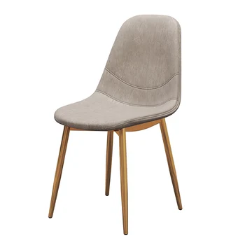 

Nordic dining chair simple home back stool desk chair cafe lounge chair European restaurant leather chair