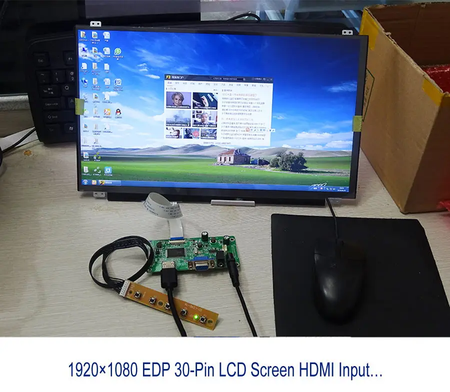 EDP Ʈѷ  ŰƮ, HDMI ȣȯ  VGA LCD г, B156XTN07.1, B156XTN07.0, 1366X768, 15.6 ġ  LED ũ