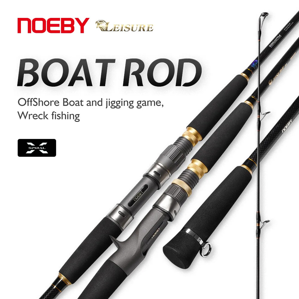 Noeby Boat Fishing Rod 1.83m 2.13m 2.43m Jigging Big Game Spinning Casting Fishing Rods 80-500g Lure for Sea Fishing Rod