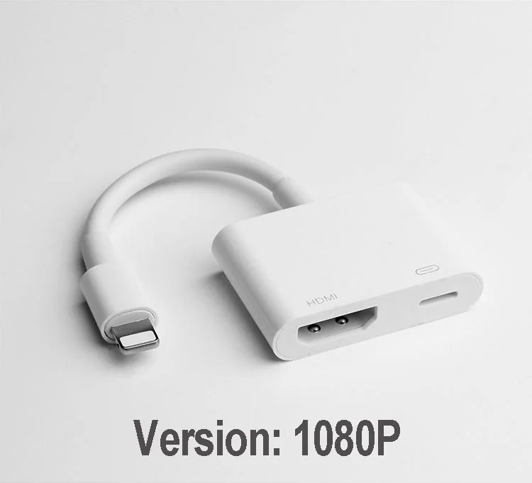 1080P Reilim для Lightning-HDMI адаптер AV видео для iPad к hdmi hd адаптер Разъем для iphone 7 8 X PLUS - Цвет: 1080P