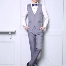 Осень и зима стиль Мужская одежда Повседневная 2 шт. костюм жилет Мода большой размер мужской жилет рабочая одежда