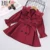 HE Hello Enjoy Toddle Kids Jacket Baby Girls Solid Sleeves Coat Осенняя Двубортная Верхняя Одежда С Поясом Детская Одежда