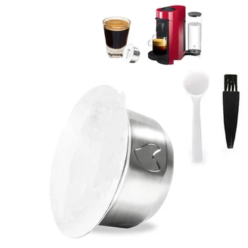 

Reusable Stainless Steel Coffe Capsule Kit For Nespresso Vertuo Series Home DIY Cafe Brewing Machine Coffeeware