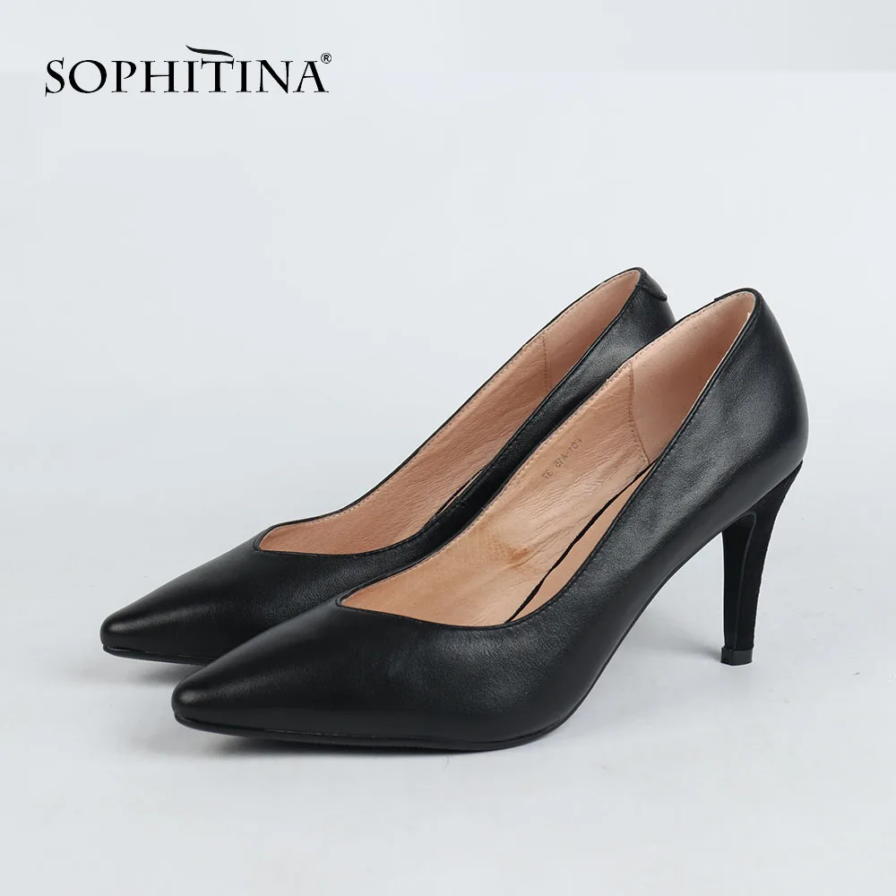 SOPHITINA/модные туфли лодочки с закрытым носком Высококачественные пикантные из