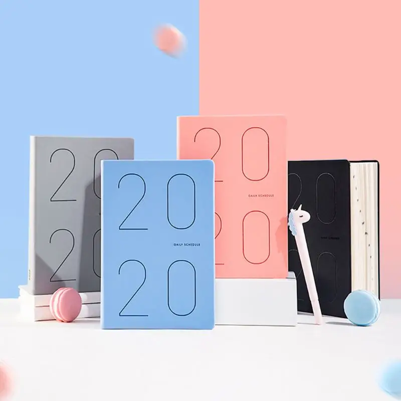 

2020 Agenda Diary Planner Notebook Schedule Business Manual Notepad Faux Leather Travel Note book