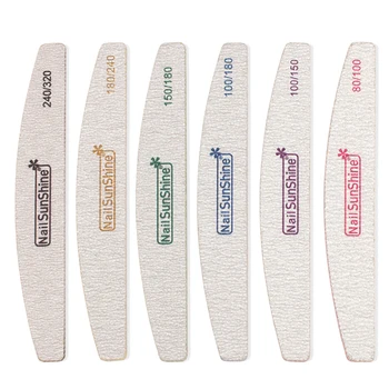 

6pc Strong Thick Sandpaper Nail File Nail Buffer Block Colorful Plastic Inside Lime a ongle 80/100/150/180/240/320 Buffing Tool