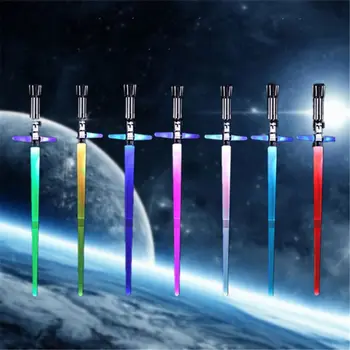

Retractable Light Sound Cross Lightsaber Toys Luminous LaserSword Light Up Led
