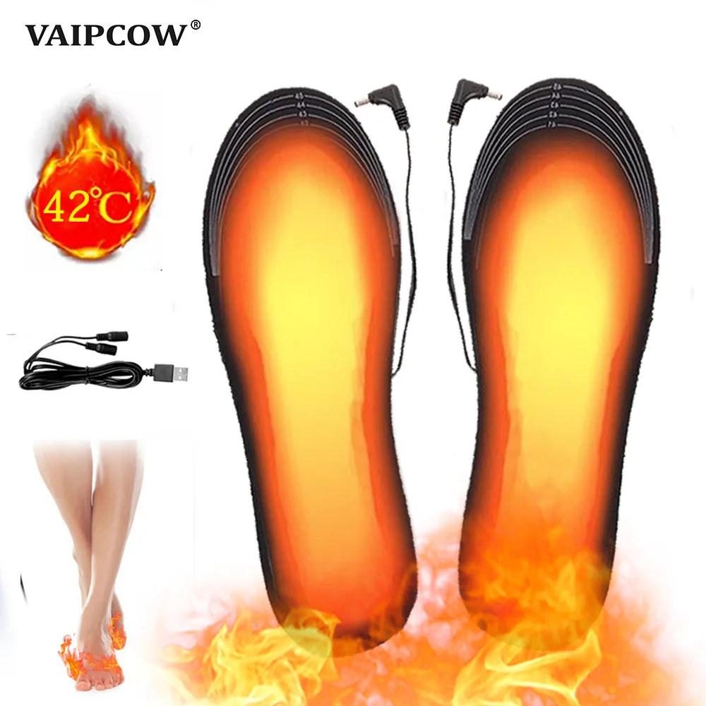 USB Electric Heated Shoe Insoles Sock Feet Heater Foot Pads Warmer Insole 